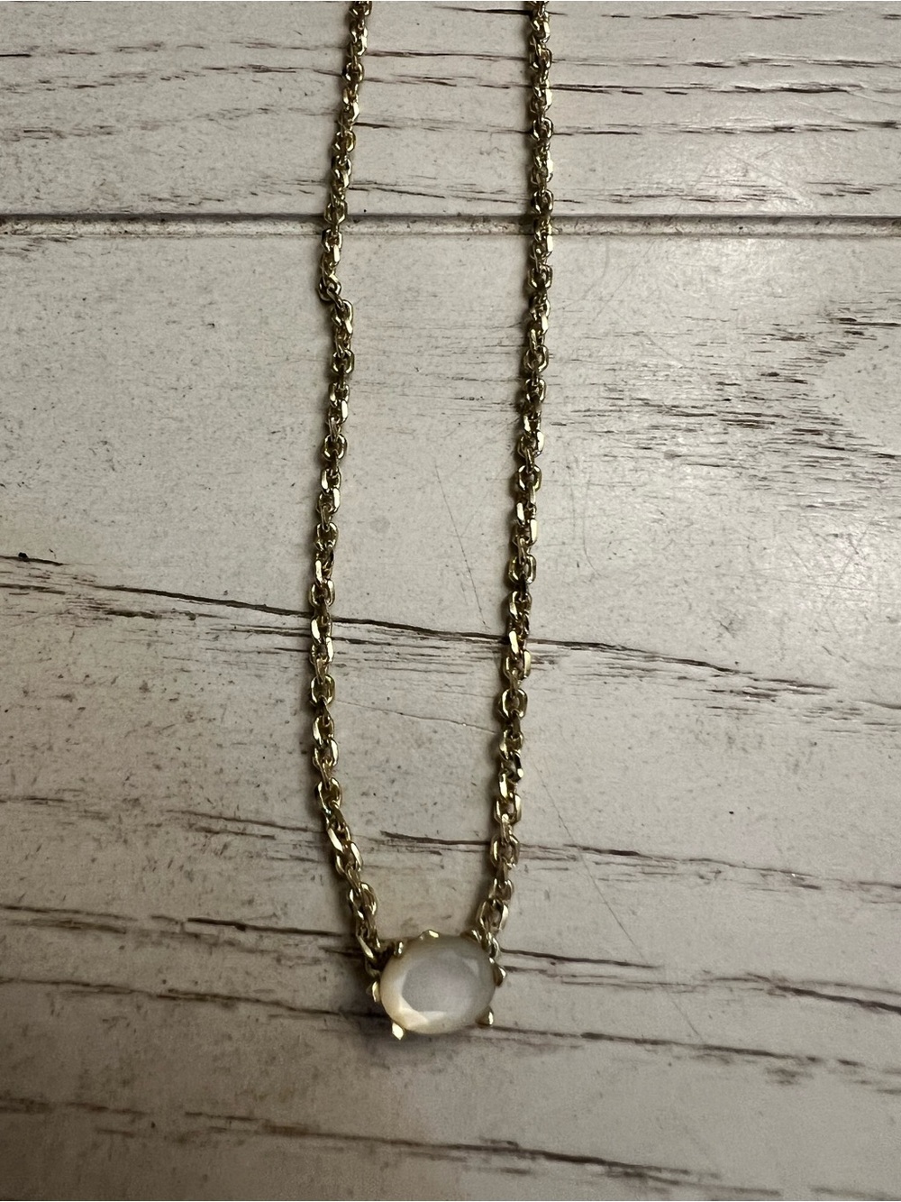 Kendra Scott Gold-Tone Necklace with Opal Pendant
